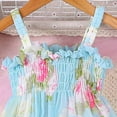 thumbnail image 4 of Bovxnpu Summer Toddler Girls Dresses, Toddler Girls Dress Princess Sleeveless Beach Sundress, Toddler Girls Sleeveless Dress Graphic Print Flying Sleeve Dress 18 Months, 4 of 5