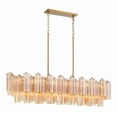 thumbnail image 2 of ADD-317-AG-AM Crystorama Lighting Addis - 14 Light Chandelier-14.25 Inches Tall and 51.75 Inches Wide-Aged Brass Finish-Amber Glass Color, 2 of 8