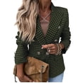 thumbnail image 4 of VEKDONE Women's Long Sleeve Tweed Balzer Jacket with Pocket Elegant Slim Fit Work Office Business Casual Tweed Blazer Coat 2025 Clearance on Sale S,M,L,XL, 4 of 7