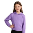 thumbnail image 2 of LIJCC Boys Girls Kids Hoodie Solid Color Sweatshirt Long Sleeve Soft Hooded Sweatshirts Baggy Preppy Pullover Top(Purple,5-6 Years), 2 of 9