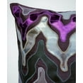 thumbnail image 3 of The HomeCentric Pillow Cover, Zippered Pillow Covers, Pillow Covers Pack of 2, 22x22 inch (55x55 cm) Purple, Faux Leather Throw Pillow Covers, Handmade Pillow Covers,, Abstract Easter - Purple Lava, 3 of 4