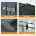 thumbnail image 4 of 6FT x 8FT Outdoor Sheds, Metal Storage Shed with Lockable Door and Shutter Vents, Garden Too House for Backyard, Lawn, Patio, 4 of 8