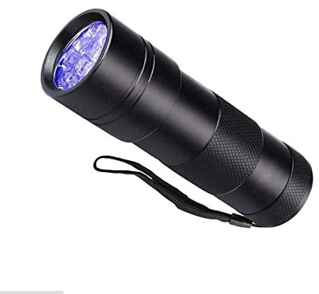 UV Black Light Flashlight,12 LED UV Flashlights, Super Bright Ultraviolet Flashlight Professional Blacklight Pet Urine Detector for Dog Cat, Hunting Scorpions