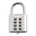 thumbnail image 1 of 8-Digit Password Combination Padlock Zinc Alloy for Suitcase for Smart Password Lock Silver, 1 of 9
