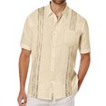 thumbnail image 2 of XDZJLR Men's Shirts Floral Button Down Tropical Holiday Beach Tee, 2 of 4