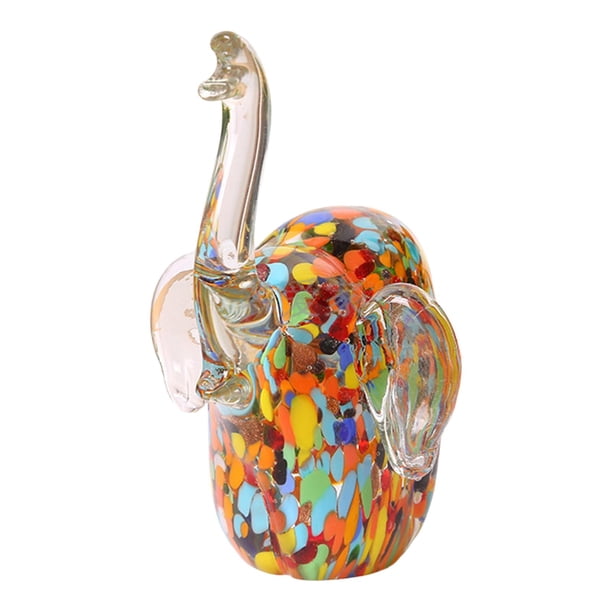 Colección de figuras de animales de vidrio, adornos artesanales de animales, vívidos Estilo B