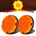 thumbnail image 1 of 2Pcs 7 Inch Round LED Trailer Tail Lights - 17 LED Sealed Truck RV Bus Stop Turn Brake Lights 12-24V with Inner Reflector Lens, 1 of 7