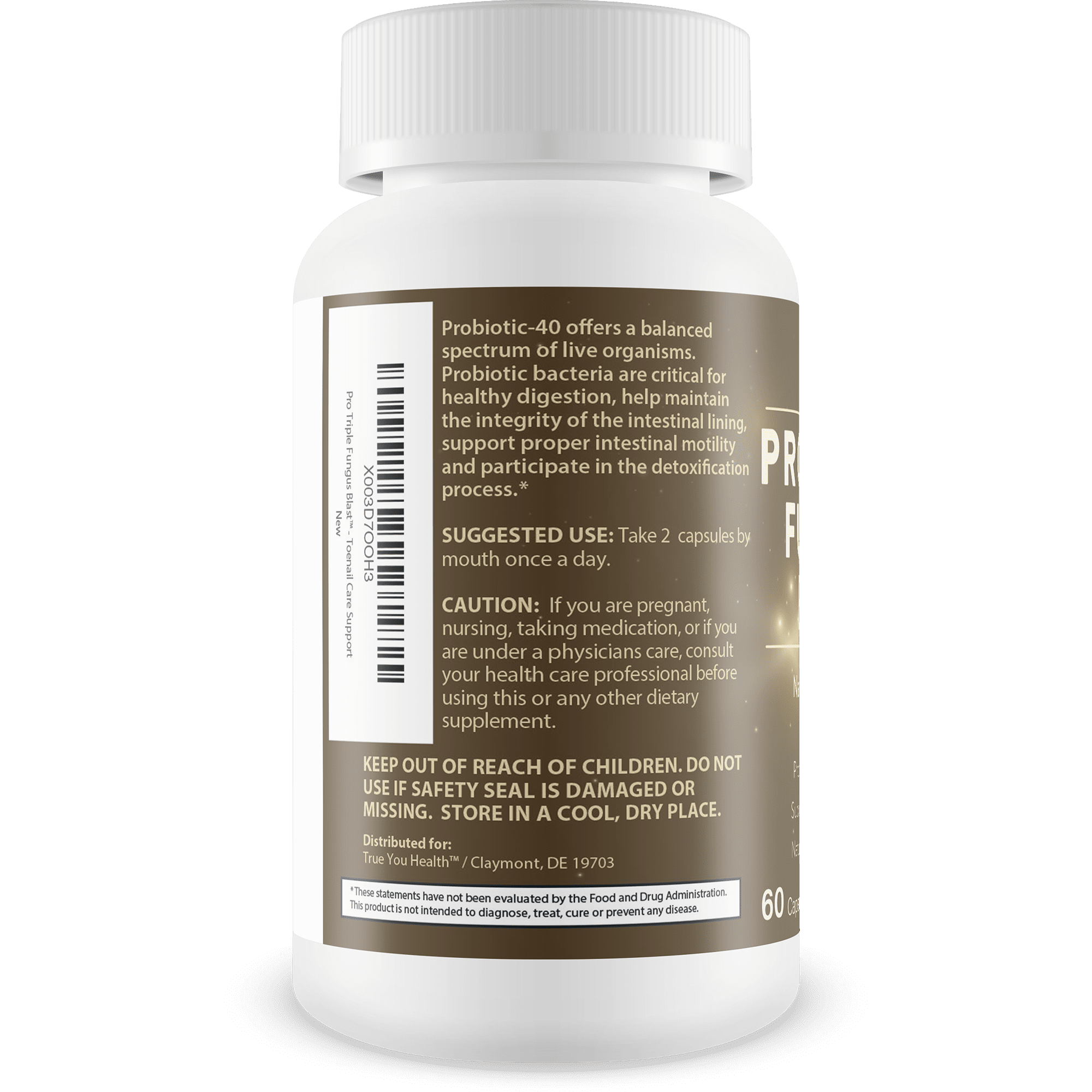 Pro Triple Fungus Blast - Probiotic Fungus Fighter - Health Support To Aid Natural Inhibition Of Toe Nail & Foot Fungus - Help Clear Nails & Feet & Keep Them Clear With Regular Health Support