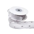 Sheer Embroidered Ribbon, 1 x 354.3 Inch Polyester Woven Ribbon Roll ...