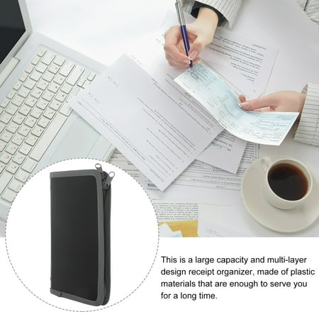 DIAEDGE A6 Mini Accordion File Folder with Zipper Multi-Layer Document Storage Bag for Receipts Coupon and Bills A6 Document Organizer