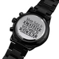 thumbnail image 2 of Hate Is Loud Engraved Bible Verse Men's Watch Multifunction Stainless Steel W Copper Dial, 2 of 20