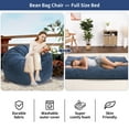 thumbnail image 6 of 2 in 1 Bean Bag Chair,Large Beanbag Chairs with Filler Included,from Chair to Mat for Living Room Bedroom Office,Washable Corduroy Cover for Kids/Adults, 6 of 8
