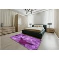thumbnail image 4 of Ahgly Company Indoor Round Patterned Heliotrope Purple Area Rugs, 4' Round, 4 of 6