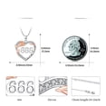 thumbnail image 4 of Taioiat 666 Necklace for Women Rose Angel Numbers Necklace with Cubic Zirconia Angel Numbers Carving Jewelry Valentines Day Gift for Wife Girlfriend Her, 4 of 7