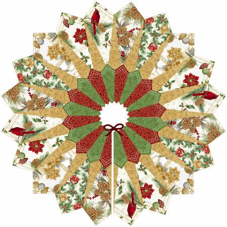 Natural Quilt Fox Designs Dresden Tree Skirt Kit Pattern Included