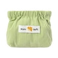 thumbnail image 2 of Xrouty Corduroy Elastic Storage Bag, Mini Makeup Pouch, Ladies Lipstick Bag, Large Capacity Wallet, Jewelry Small Storage Objects Organizer Green, 2 of 4