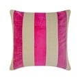 thumbnail image 1 of The HomeCentric Decorative Pink Pack of 2, 12x12 inch (30x30 cm) Throw Pillow Covers, Velvet Patchwork Color Blocking Throw Pillows For Sofa, Striped Pattern Modern Style Easter - Velvet Band Pink, 1 of 3
