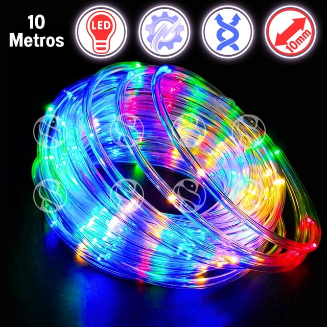 Manguera navideña decorativa luz led Multicolor 10 metros DOSYU DY-ICE10M-MT-2C