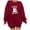 Red, variant on DeHolifer This Is Some Boo Sheet Sweatshirt Women Halloween Ghost Print Oversized 2023 Casual Long Sleeve Crewneck Pullover Top Brown 2XL