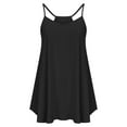 thumbnail image 4 of Summer Saving Wycnly Womens Tank Tops Loose Flowy Swing Spaghetti Strap Vest Camisole Tops Summer Fashion Solid Crewneck Sleeveless Shirts Blouse Black XL, 4 of 6