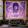 thumbnail image 6 of Arched Lunar Portal With Cloud Stairway, Dreamy Fantasy for Space Lovers, Mystical Celestial Wall Art, Housewarming Gift, Tapestry Wall Hanging for Bedroom and Dorm, 6 of 7