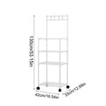 thumbnail image 4 of Jiaeri 4 Tier Kitchen Storage Shelf,Multi Layer Pot Rack Organizer for Counter,Rolling Utility Cart with Wheels,Bathroom Floor Stand,Adjustable Home Storage Shelves, 4 of 7