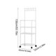 thumbnail image 3 of Estantería de cocina multicapa con estante de almacenamiento | Organizador de suelo para el hogar con ruedas | Carrito utilitario de plástico y acero para baño, sala de estar y organización del hogar, 3 of 6