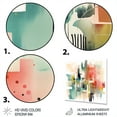 thumbnail image 3 of Designart "Artistic Expressions Orange and Blue II" Modern Geometric Metal Wall Art Prints, 3 of 5
