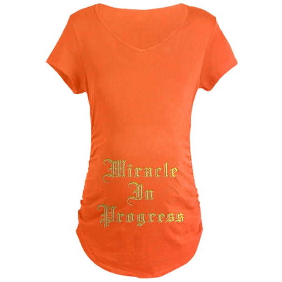 CafePress - Miracle In Progress Maternity Dark T Shirt - Maternity Dark T-Shirt