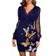 thumbnail image 1 of Vestido de manga larga con estampado de encaje de costura de nalgas sexy informal a la moda para mujer Pompotops  hdfakjf2047, 1 of 5