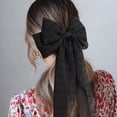 thumbnail image 3 of 2PCS Large Hair Bows for Girls French Barrette Bowknot with Long Tail for Women, 3 of 3