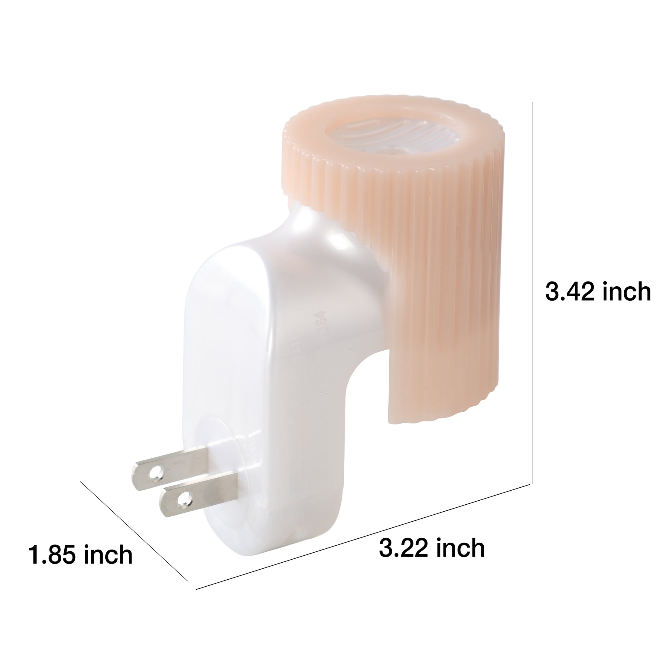 Mainstays Aroma Accents LED Fragrance Plug-in, Ribbed Texture, Traditional Wax Warmers, Blush Pink