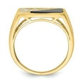 thumbnail image 2 of Solid 10k Yellow Gold CZ Cubic Zirconia and Onyx Men's Ring Band Size 11.5, 2 of 6