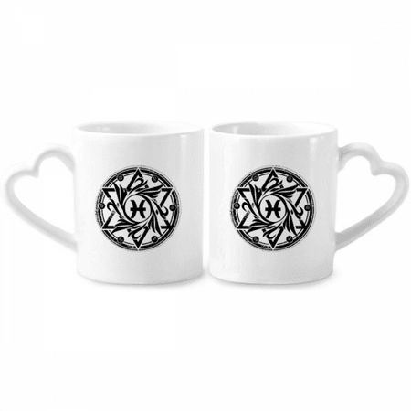 

Checal Element Beam Couple Porcelain Mug Set Cerac Lover Cup Heart Handle
