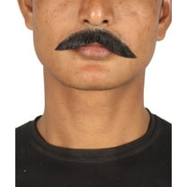 Men's Painter Brush Style Mustache Set | Black Cosplay Facial Hair