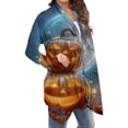 thumbnail image 4 of Feancey Womens Lightweight Cardigans Plus Size Casual Halloween Open Front Kimonos Milk Silk Soft Long Sleeve Cardigan Jacket Multicolor M, 4 of 6