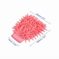 thumbnail image 3 of Microfiber Wash Mitt Chenille Reusable Gloves 7.87" X 5.9" Pink, 3 of 5
