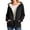 Black, variant on jackets for women Plus Size Winter Warm Casual Long Sleeve Loose Plush Hooded Fleece Sweater Winter Coats for Women S-2XL
