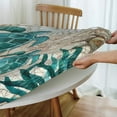thumbnail image 5 of Sea Turtle Tablecloth with Elastic Edge, Round Table Cloth Ocean Theme Washable Reusable Table Cover for Kitchen Dining Party Picnic, Small(Suitable for 40-44 in), 5 of 6