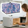 thumbnail image 3 of FOR U DESIGNS Butterfly Pink Blue Pattern Microwave Oven Cover Stain Resistant Microwave Dust Covers Cloth Foldable Protections for Toaster Oven, 18.25 x 14.5 x 11 inches-S, 3 of 8