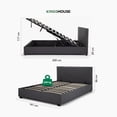 thumbnail image 2 of Base Para Cama Matrimonial Abatible Box De Metal Madera Color Gris KingsHouse gris Matrimonial, 2 of 8
