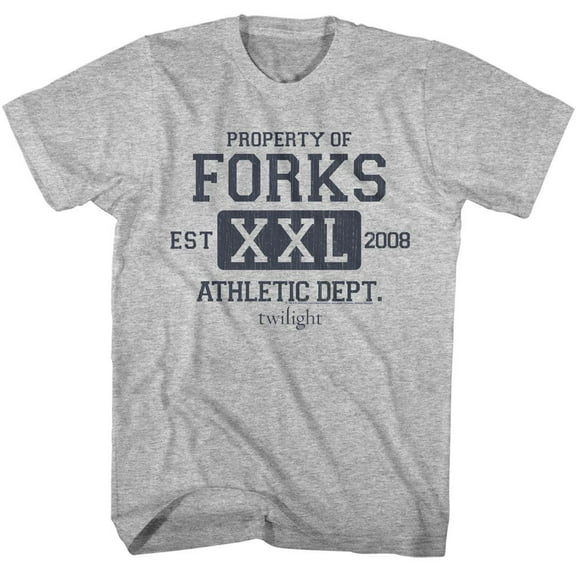 Twilight Forks Athletic Dept Gray Heather Adult T-Shirt S