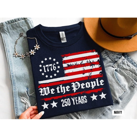250th America Anniversary US 250 Years tshirt Independence Day vintage retro shirts USA flag semi quincentennial Version 2 T-Shirt