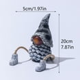 thumbnail image 3 of Shelf Sitters with Dangling Legs Pine Cone Gnomes Figurine Decor,Unique Mini Resin Faceless Doll Statue forTabletop Centerpiece, Dwarf Hanging Shelf Decoration Fall Decor,Home Resin Figurine Gnomes, 3 of 3