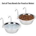 thumbnail image 4 of 2PCS Kennel Water Bowl Hanging,Stainless Steel Puppy Bowls for Small Dog Cage,Kennel, Crate, Catio Accessories,Dog Crate Water Bowl Dish Feeder Food Holder No Spill(8oz/1cup), 4 of 4