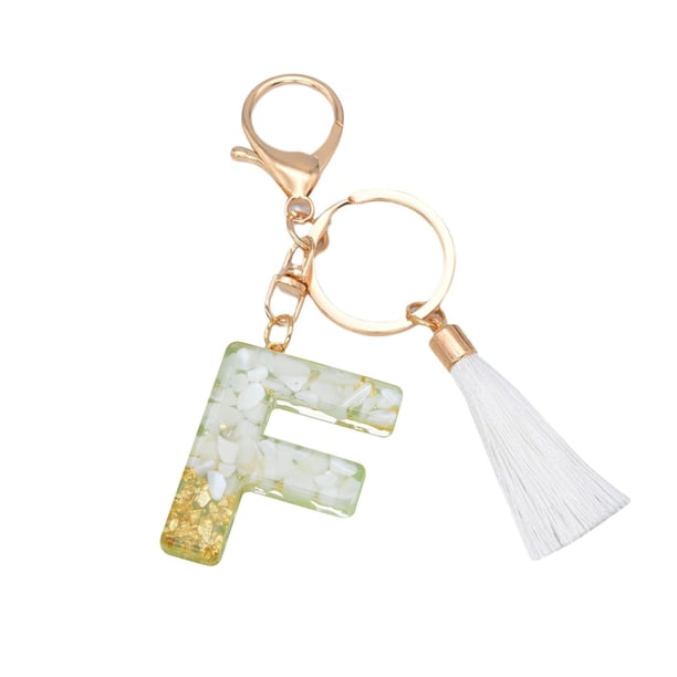Llavero Personalizado Nuevo Blanco Boquilla Carta Llavero Cristal Colgante Bolso de Moda Llavero con Colgante