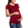 thumbnail image 2 of Clearance Solid Short Sleeve Breast-Feeding Pregnant Woman Maternity Blouse, 2 of 4