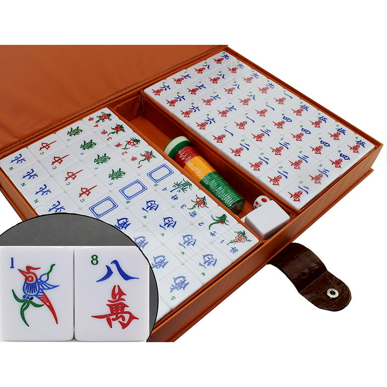 Chinese Numbered X-Large Tiles Mahjong Set. 144 Tiles 1.5  Easy-To-Read Game  set / Complete set weighs 13 pounds. Gift / Birthday (Mah-Jongg, Mah Jongg,  Majiang) C12462 
