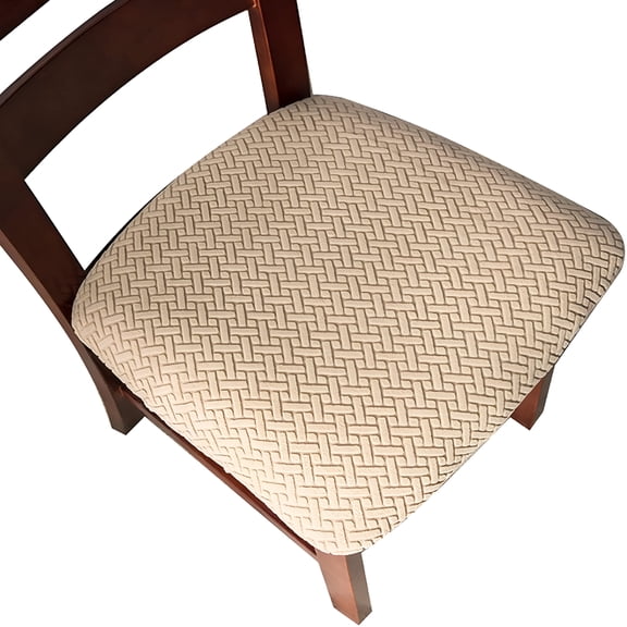 AUQ 2026 New Seat Covers for Dining Room Chair Seat Slipcovers Kitchen Chair Covers Office Chair Seat Cover (Set of 4,Khaki)