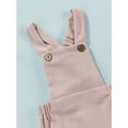 thumbnail image 5 of Franhais Girls Buttons Decor Jumpsuit, Plain Bodysuit, Wide Shoulder Straps One-Piece Clothes, 5 of 9